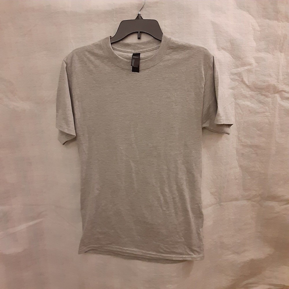 Hanes Mens Small Gray Beefy T Shirt Softly Knit Cotton Blend Crew Neck NWOT TTS!